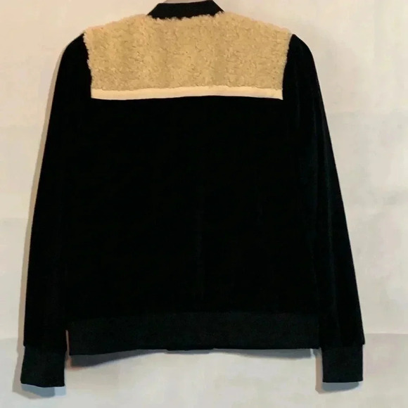 GIMMICKS velour & Sherpa SMALL Snap up Jacket/coat cropped (B) - Picture 4 of 7